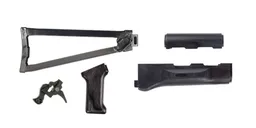 PSA AK Black Satin Furniture set and Folding Stock w/ PSA Custom ALG AKT-EL AK Single Stage Trigger - Palmetto State Armory