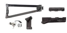 PSA AK Tree Bark Furniture set and Folding Stock w/ PSA Custom AK-47 Enhanced Polished Nickel Boron Fire Control Group - Palmetto State Armory