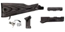 PSA AK Tree Bark Furniture set w/ PSA Custom AK-47 Enhanced Polished Nickel Boron Fire Control Group - Palmetto State Armory