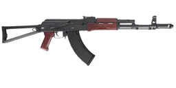 PSA AK-103 Premium Forged Classic Triangle Side Folding Rifle with Cleaning Rod, Redwood - Palmetto State Armory