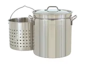 Bayou Classic 36 qt. Stock Pot Kit, Stainless Steel - 1136 - Bayou Classic