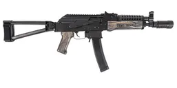 PSA AK-V 9mm Triangle Folding Pistol with Cheese Grater Upper Handguard and Linear Comp Flash Can, "Treebark" - Palmetto State Armory