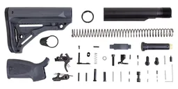 PSA Sabre-15 Lower Build Kit with Sabre Stock and Grip, Gray - Palmetto State Armory