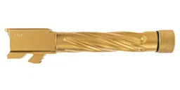 PSA Dagger Threaded Barrel - Spiral Fluted, Gold - Palmetto State Armory