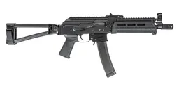 Psa AK-V 9mm Moe Triangle Folding Pistol, Black With Sa Railed Gas Tube - Palmetto State Armory