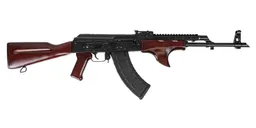 PSA AK-47 Gf3 Classic Forged Rifle With Shark Fin And Soviet ARms Railed Gas Tube, Redwood - Palmetto State Armory