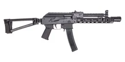PSA AK-V 9MM Moe ALG With Soviet Arms 9.25" Booster Cut Rail And Gas Tube, And Triangle Side Folding Pistol, Black - Palmetto State Armory