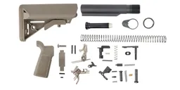 PSA B5 2 Stage Nickel Boron Trigger Lower Build Kit with SOPMOD Stock, FDE - Palmetto State Armory