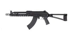 PSA AK-104 Triangle Side Folding Pistol with Triangle Brace, Soviet Arms 10" Rail & Gas Tube, ALG Trigger, Hinged Dust Cover, and SA-2 Brake - Palmetto State Armory