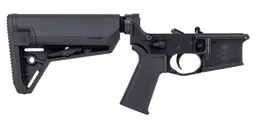 PSA Sabre-15 Forged Lower with MOE SL-S Stock and Grip, Black - Palmetto State Armory