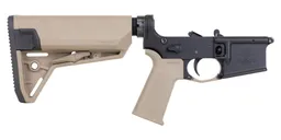 PSA Sabre-15 Forged Lower with MOE SL-S Stock and Grip, FDE - Palmetto State Armory