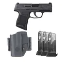 Sig Sauer P365 9mm 3.1" 12rd Optic Ready TACPAC w/ Holster, Black - 365-9-BXR3P-MS-TACPAC - Sig Sauer