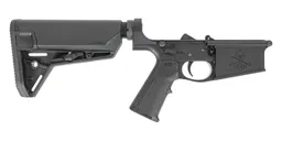 PSA Sabre AR-10 Lower Forged w/ MOE SL-S Stock and MIAD Grip, Black - Palmetto State Armory