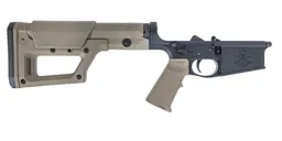 PSA Sabre AR-10 Lower Forged w/ MOE PRS Lite Stock and MIAD Gen 1.1 Grip, FDE - Palmetto State Armory