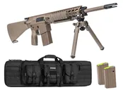 PSA Sabre-10 Forged 20" .308 Rifle w/ 12.5" Quad Rail, A1 Stock, Magpul Bi-Pod, 3 Mags - BLK Bag - Palmetto State Armory