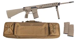 PSA Sabre AR-10 Rifle Forged 20" 6.5 Creedmoor w/ 12.5" Quad Rail, A1 Stock, Magpul Bi-Pod, 3 Mags, & Sabre Bag,  FDE - Palmetto State Armory