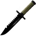 Humvee Adventure Gear Sawback Survival Knife, Green - HMV-KFXB-01 - Humvee Accessories