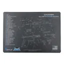 PSA Custom 12" x 17" Dagger Cleaning Mat, Charcoal/Blue - Psa Custom
