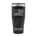 Yukon Outfitters 20 oz Freedom Tumbler, Black w/ Distressed USA Flag - YO20BLACKUSA - Yukon Outfitters