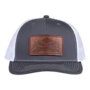 PSA Leather Patch Richardson 5 Panel Trucker Hat, Charcoal - Palmetto State Armory