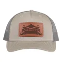 PSA Leather Patch Richardson 5 Panel Trucker Hat, Pale Khaki/ Loden - Palmetto State Armory
