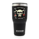 Yukon Outfitters 30 oz Freedom Tumbler, Black w/ "No Quarter" Pirate Print - MGYT30BLKNQ - Yukon Outfitters