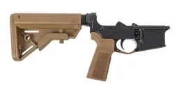 PSA AR15 Complete Lower B5 Bravo Stock, Coyote - Palmetto State Armory