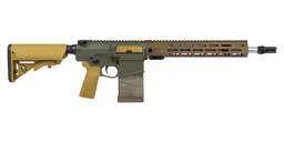 PSA Sabre-10A1 Billet 14.5" 6.5 Creedmoor Mid-Length Rifle w/ SilencerCo ASR Mount - Moss Green/Burnt Bronze Rail - Palmetto State Armory