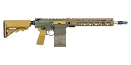 PSA Sabre-10A1 Billet 14.5" 6.5 Creedmoor Mid-Length Dead Air Keymo Mount Rifle - Moss Green w/ Burnt Bronze Rail - Palmetto State Armory
