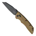 Hogue Deka Folding Knife Modified Wharncliffe Flat Dark Earth - Durable Handle - 24367 - Hogue