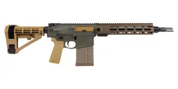 PSA Sabre-10A1 Forged 12.5" .308 Pistol w/Rifle Speed Gas Block and SBA-4 Brace, Moss Green - Palmetto State Armory