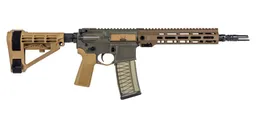 PSA Sabre-15 Forged 11.5" 5.56 Pistol w/Rifle Speed Gas Block and SBA-4 Brace, Moss Green - Palmetto State Armory