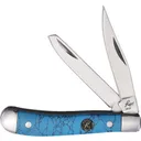 American Buffalo Knife & Tool Roper Peanut Folding Knife Clip Point/Spey, Turquoise - American Buffalo Knife & Tool