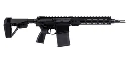 PSA Sabre-10 Forged 12.5" .308 Pistol w/Rifle Speed Gas Block and SBA-5 Brace, Black - Palmetto State Armory