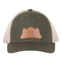 PSA Snap Back Hat w/Faux Leather Logo, Olive OSFM - Palmetto State Armory