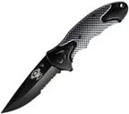 Skallywag Tactical Orca Drop Point Folding Knife, Black - Skallywag Tactical