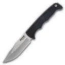 Bear & Son 8 1/2" Black Kryton Cushion Grip Fixed Blade W/ Injection Molded Sheath - Bear Edge