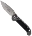 Microtech L.U.D.T. S/E Gen III Folding Drop Point Knife Serrated, Natural Clear - 1135-11NC - Microtech Knives