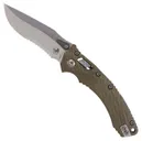 Microtech Amphibian Ram-Lok Folding Clip Point Knife Serrated, OD Green - 137RL-11FLGTOD - Microtech Knives