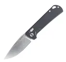 SRM Knives 168L-GB black handle with folding satin blade - SRM-168L-GB - Srm Knives