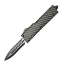 Master Cutlery Drop Point OTF Knife, Carbon Fiber - 425 - Master Cutlery