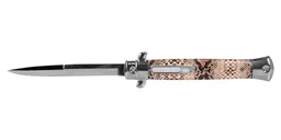 Master Cutlery Stilleto OTF Spear Point Knife, Tan Pearl - PK-51 - Master Cutlery