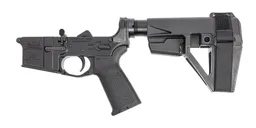 PSA PA15 MOE Complete Lower w/ SBA5 Brace, Black - Palmetto State Armory