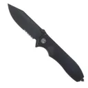 Eikonic Sig Sauer Validus Partially Serrated Folding Clip Point Knife, Matte Black - VA9BBS - Eikonic Knife Company