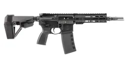 PSA Sabre-15 Forged 8.5" 300 Blackout Pistol w/Rifle Speed Gas Block and SBA-5 Brace, Black - Palmetto State Armory