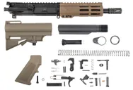 PSA 7.5" 300AAC Blackout Nitride 6" Lightweight Hex M-Lok Classic HAR-15 Pistol Kit; FDE - Palmetto State Armory
