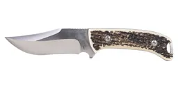 American Hunter Imitation Stag Hunter Fixed Blade Drop Point Knife, Brown - AH015 - American Hunter Knives