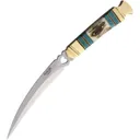 American Hunter Talon Dagger Fixed Blade Trailing Point Knife, Turquoise/Brass - AH026 - American Hunter Knives