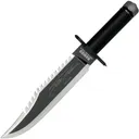 Rambo Knives Mini First Blood II Fixed Blade Sawback Knife, Black - RB9432 - Rambo Knives