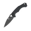 CobraTec Knives Ryker Folding Drop Point Knife, Black - BAFRYK - CobraTec Knives